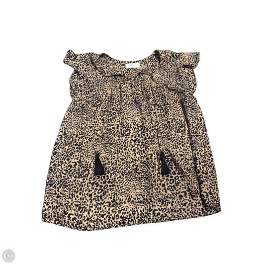 Top Short Sleeve By Braeve In Animal Print, Size: M