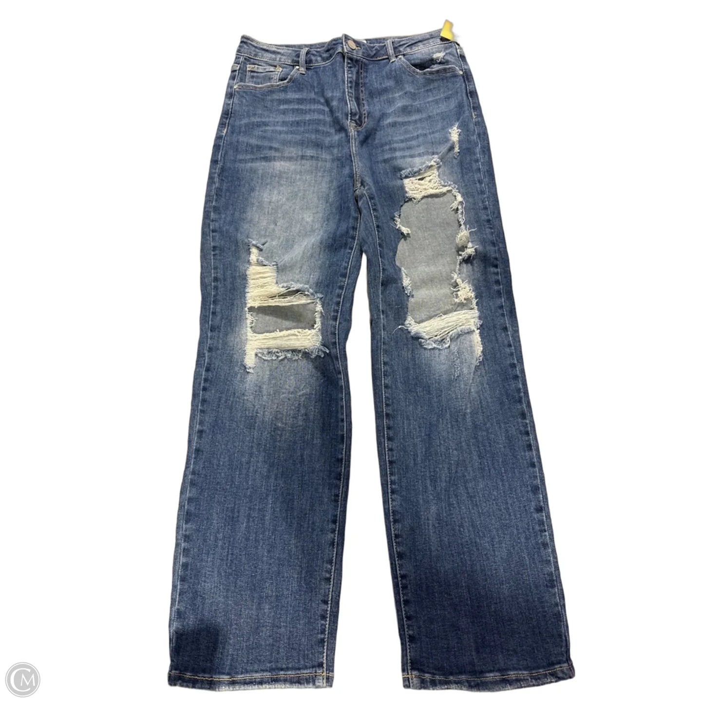 Jeans Straight By Risen In Blue Denim, Size: 14