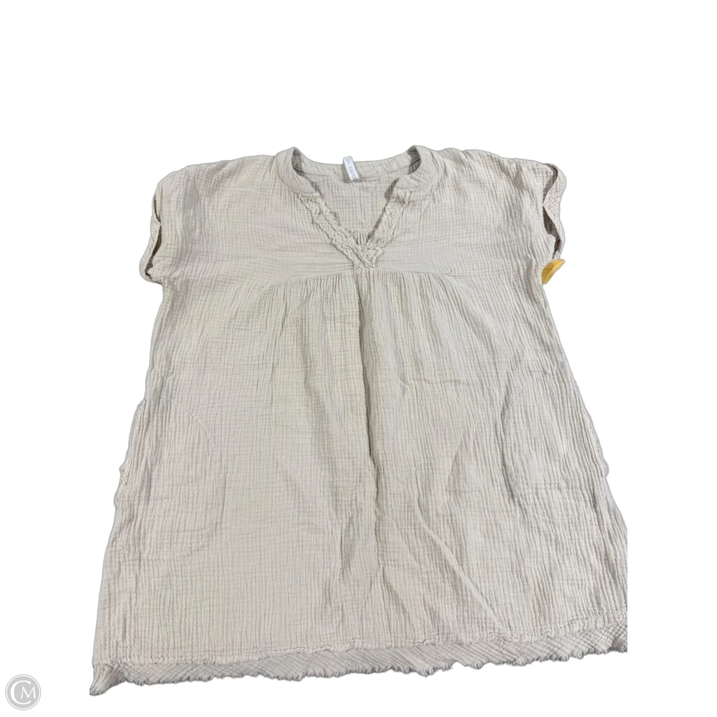 Dress Casual Short By Zenana In Tan, Size: S