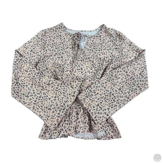 Blouse Long Sleeve By Cmc In Animal Print, Size: M