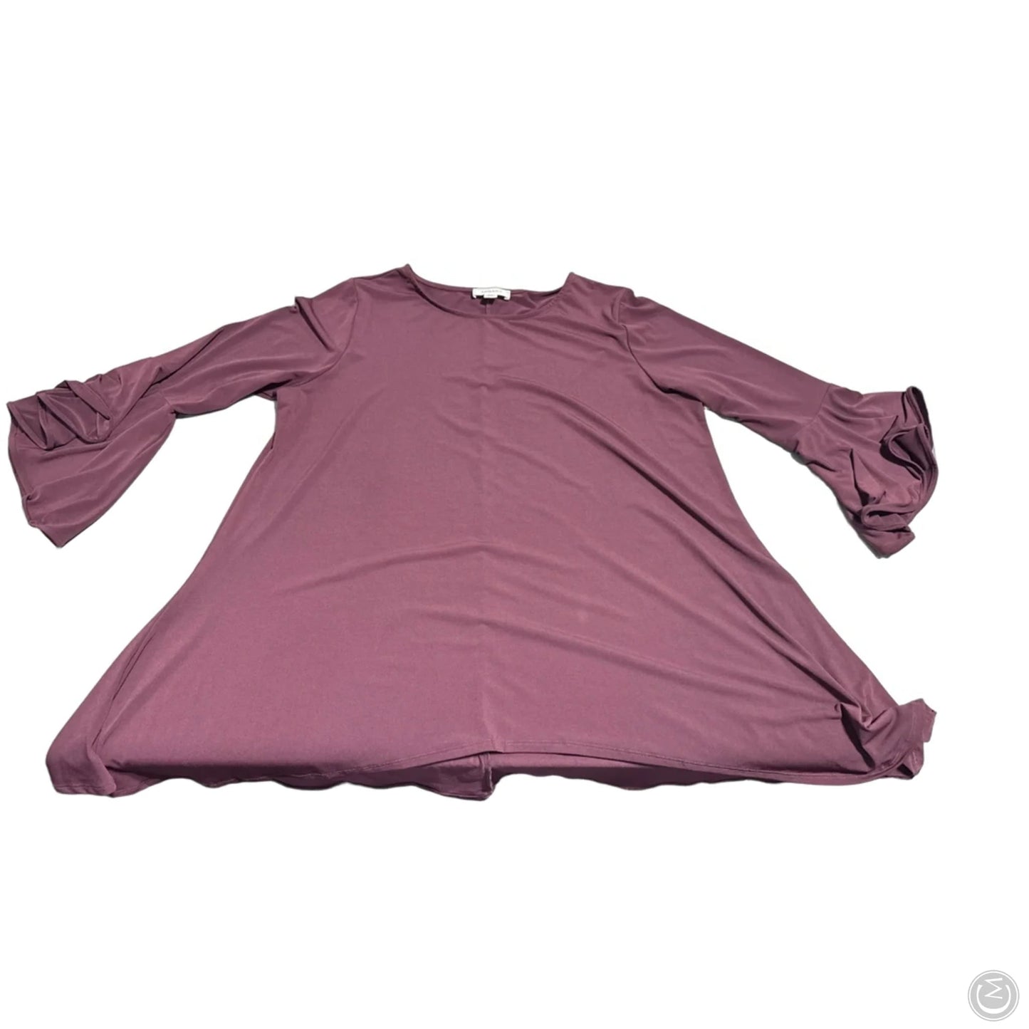 Top 3/4 Sleeve By Zenana In Purple, Size: 2x