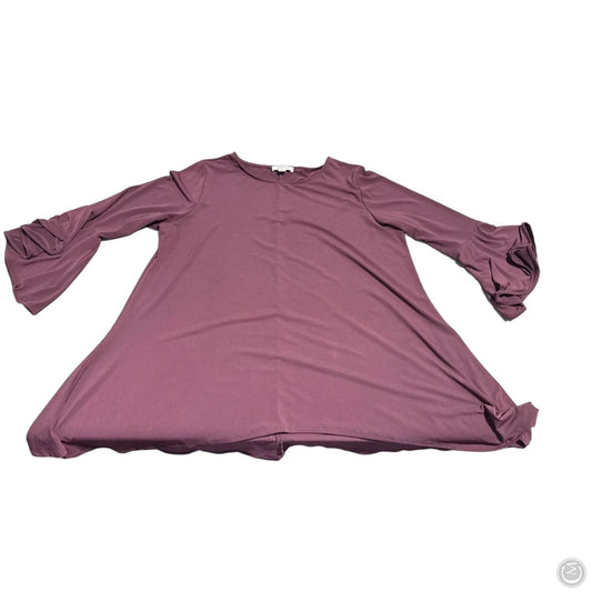 Top 3/4 Sleeve By Zenana In Purple, Size: 2x
