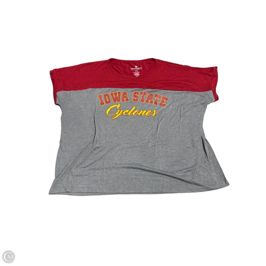 Top Short Sleeve By Colosseum In Grey & Red, Size: Xxl