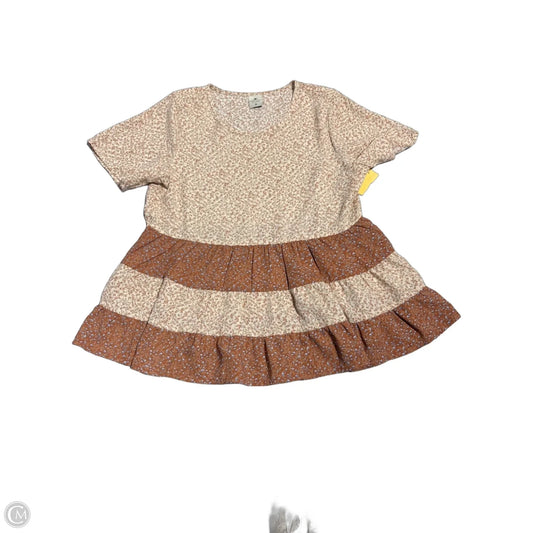 Top Short Sleeve By Paper Crane In Floral Print, Size: S