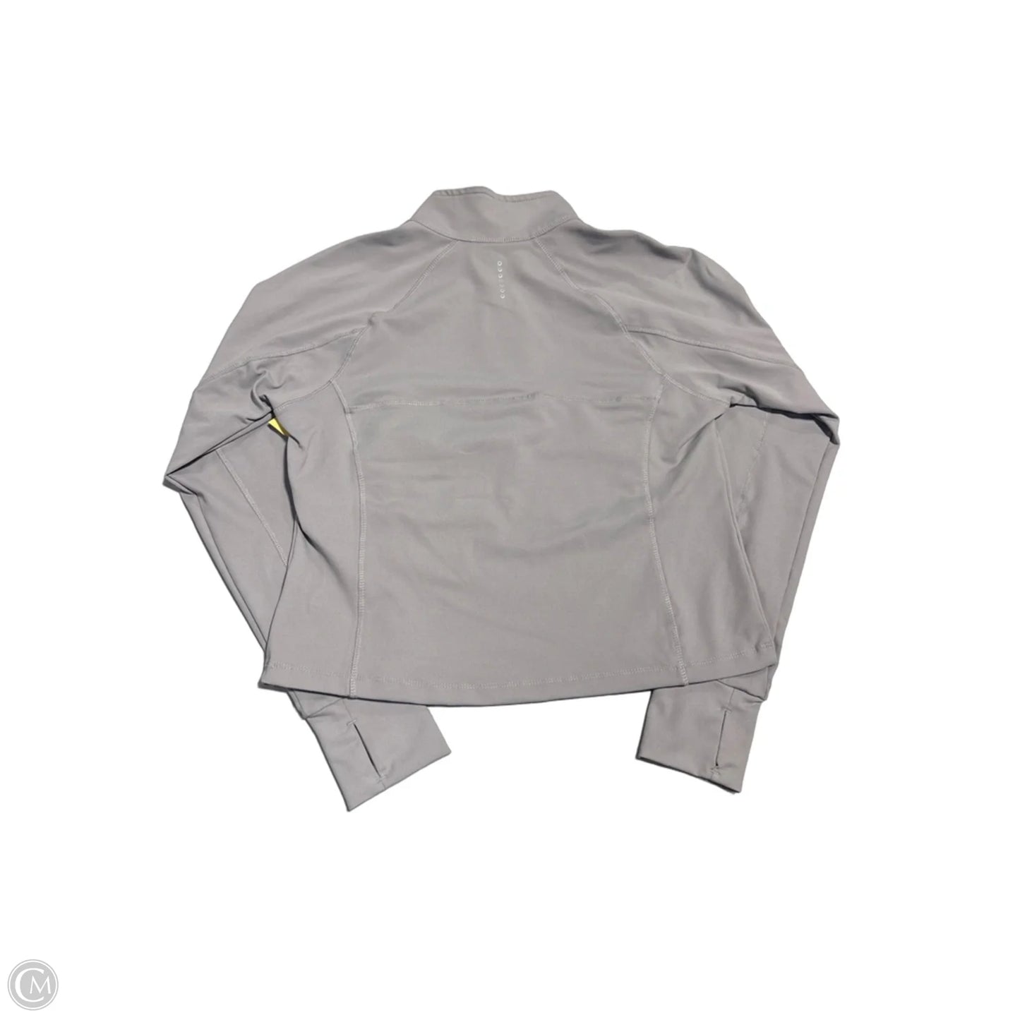 Athletic Top Long Sleeve Collar By Layer 8 In Grey, Size: L