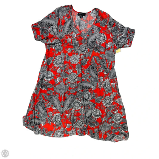 Dress Casual Midi By Karen Kane In Black & Orange, Size: 2x