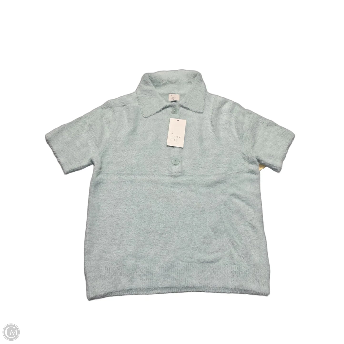Sweater Short Sleeve By A New Day In Teal, Size: Xs