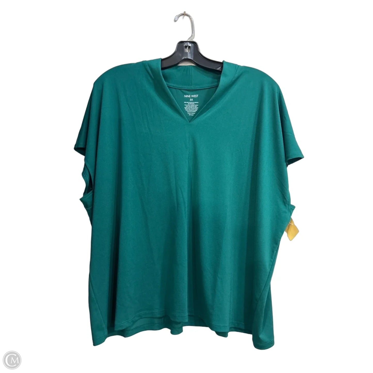 Top Short Sleeve By Nine West In Green, Size: 3x