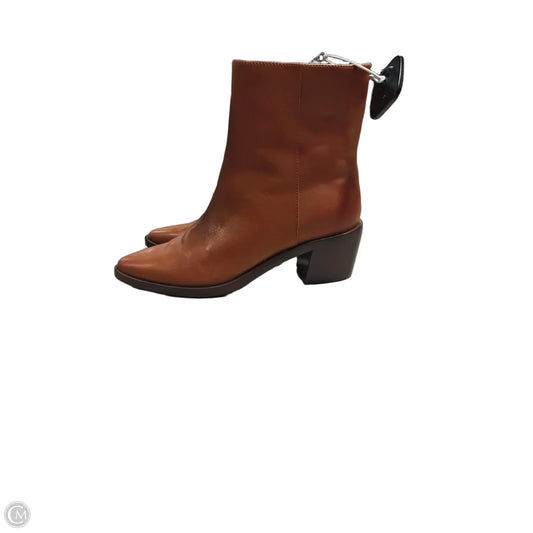Boots Ankle Flats By Madewell In Brown, Size: 7.5