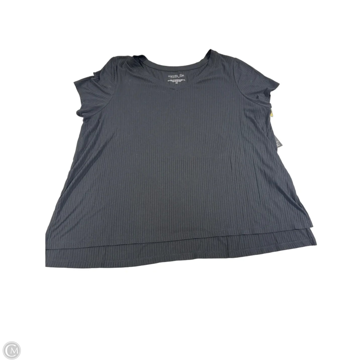 Top Short Sleeve By Rachel Zoe In Black, Size: 2x