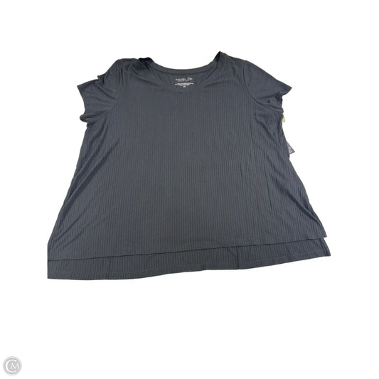 Top Short Sleeve By Rachel Zoe In Black, Size: 2x
