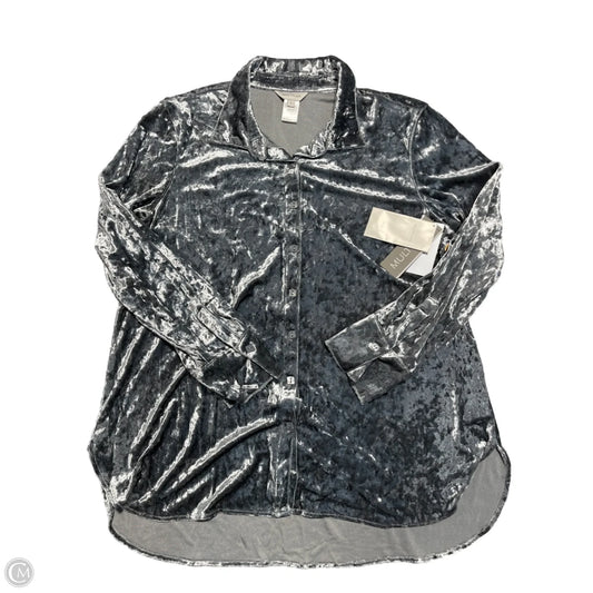 Top Long Sleeve By Multiples In Grey, Size: L