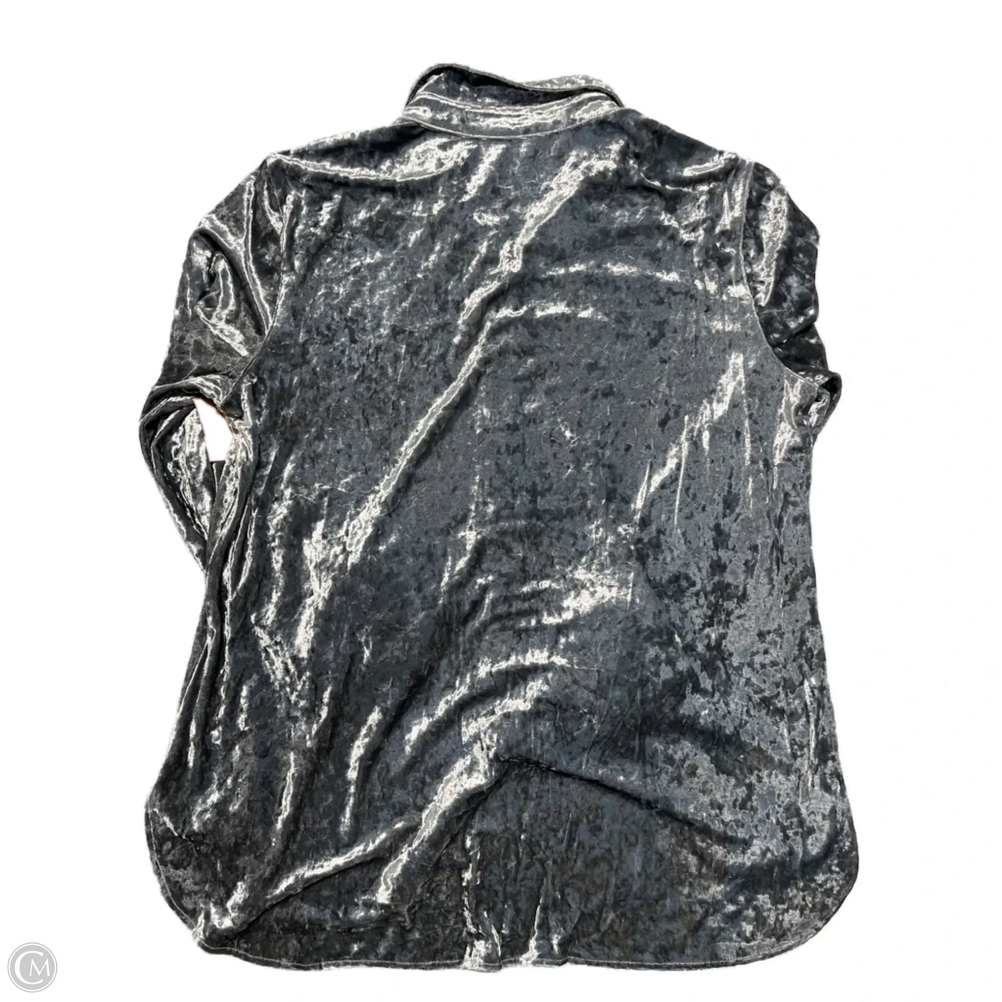 Top Long Sleeve By Multiples In Grey, Size: L