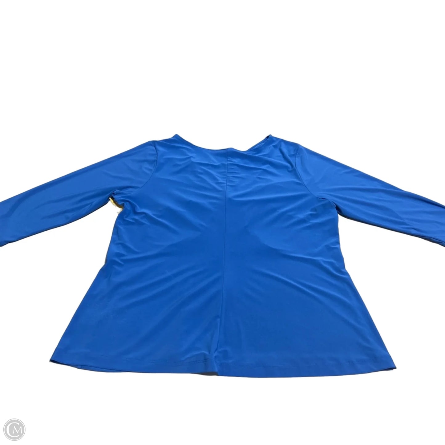Top 3/4 Sleeve By Cmc In Blue, Size: 2x