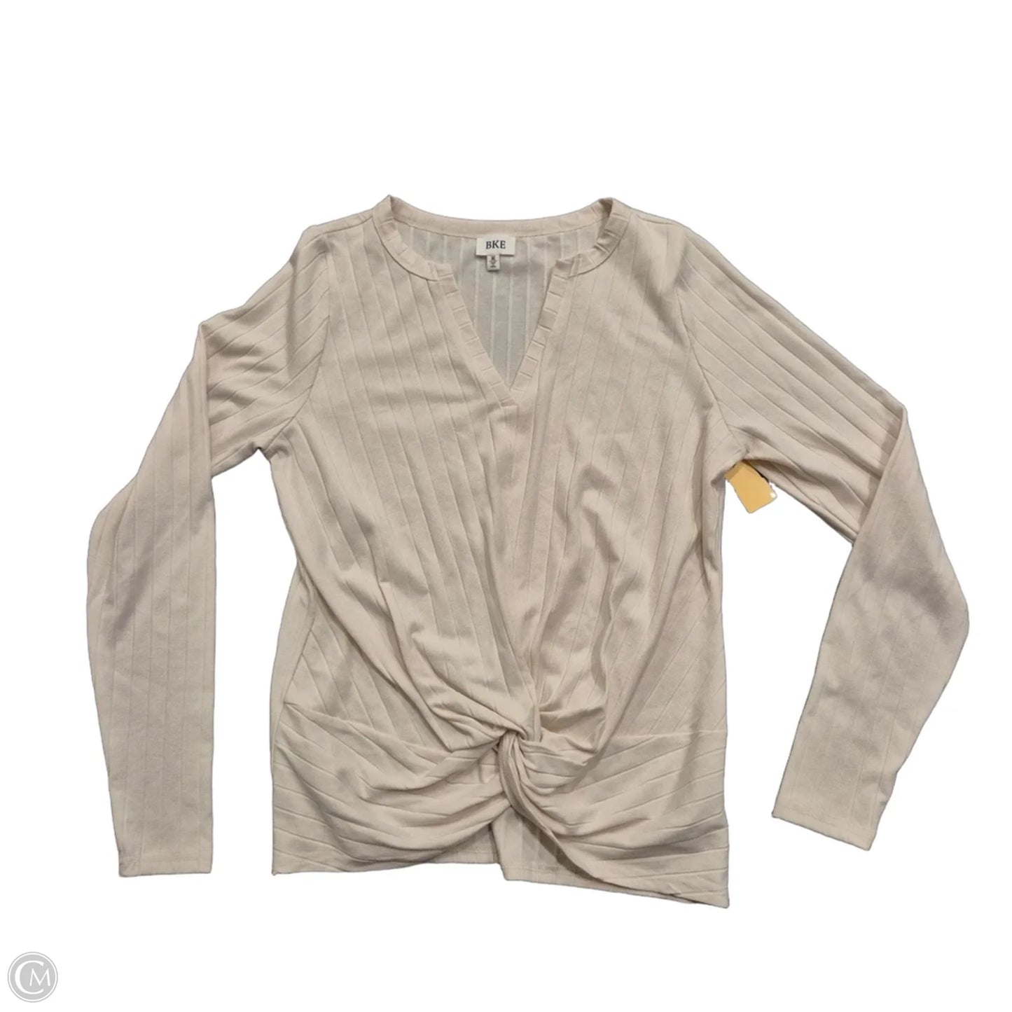 Top Long Sleeve Basic By Bke In Cream, Size: M