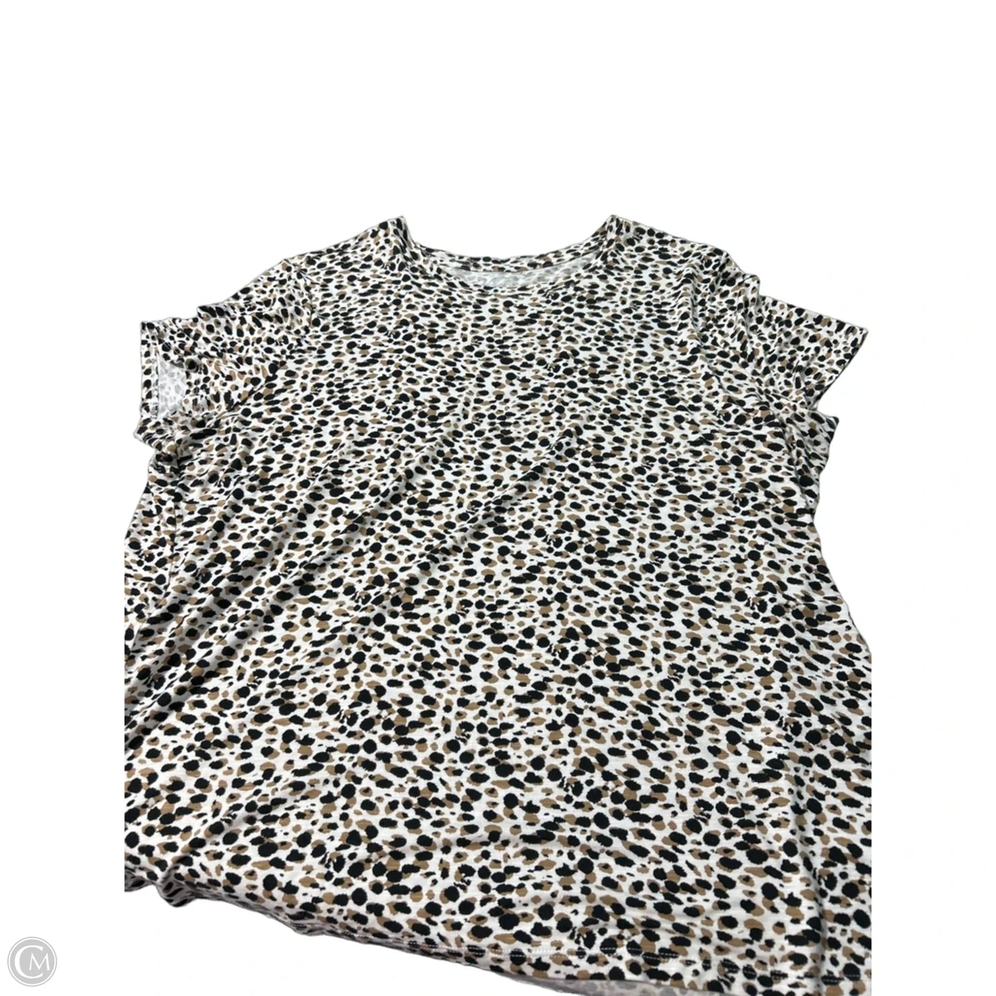 Top Short Sleeve By Maurices In Animal Print, Size: 2x