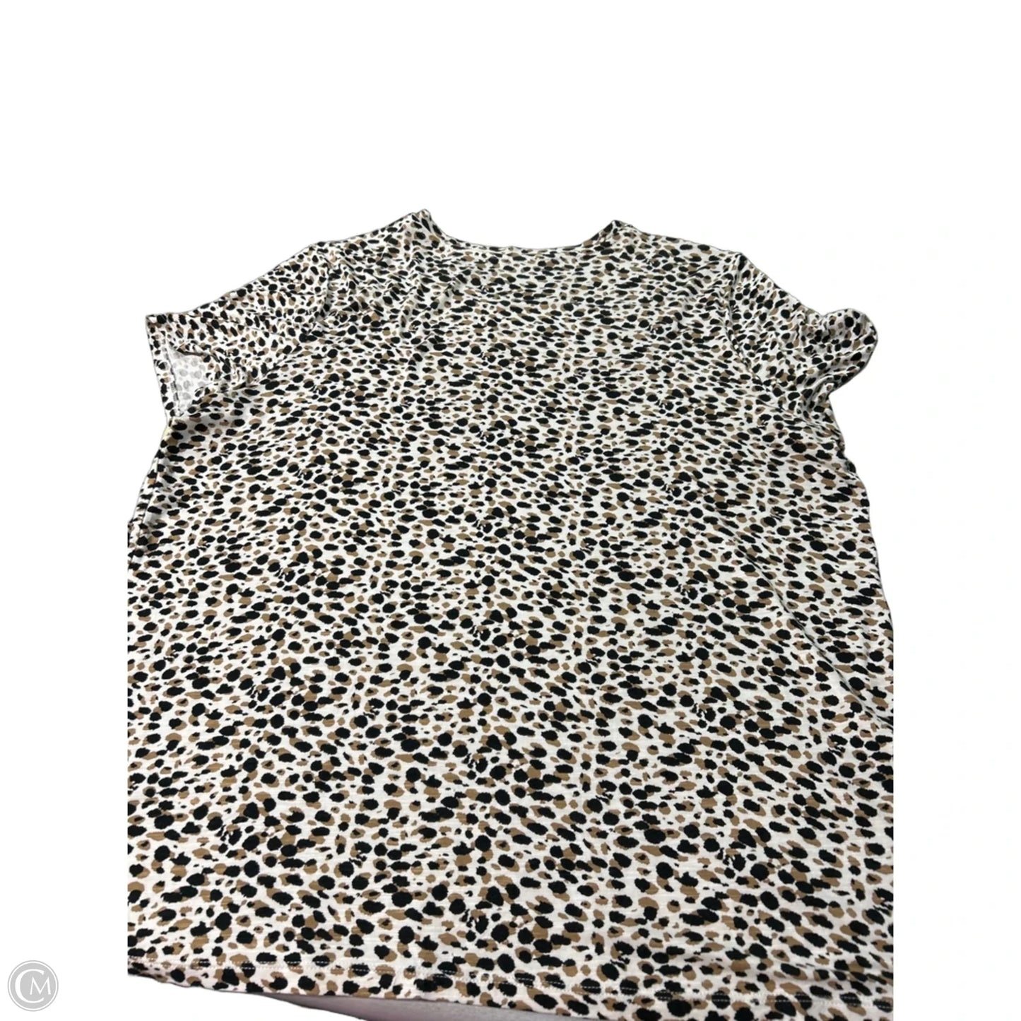 Top Short Sleeve By Maurices In Animal Print, Size: 2x