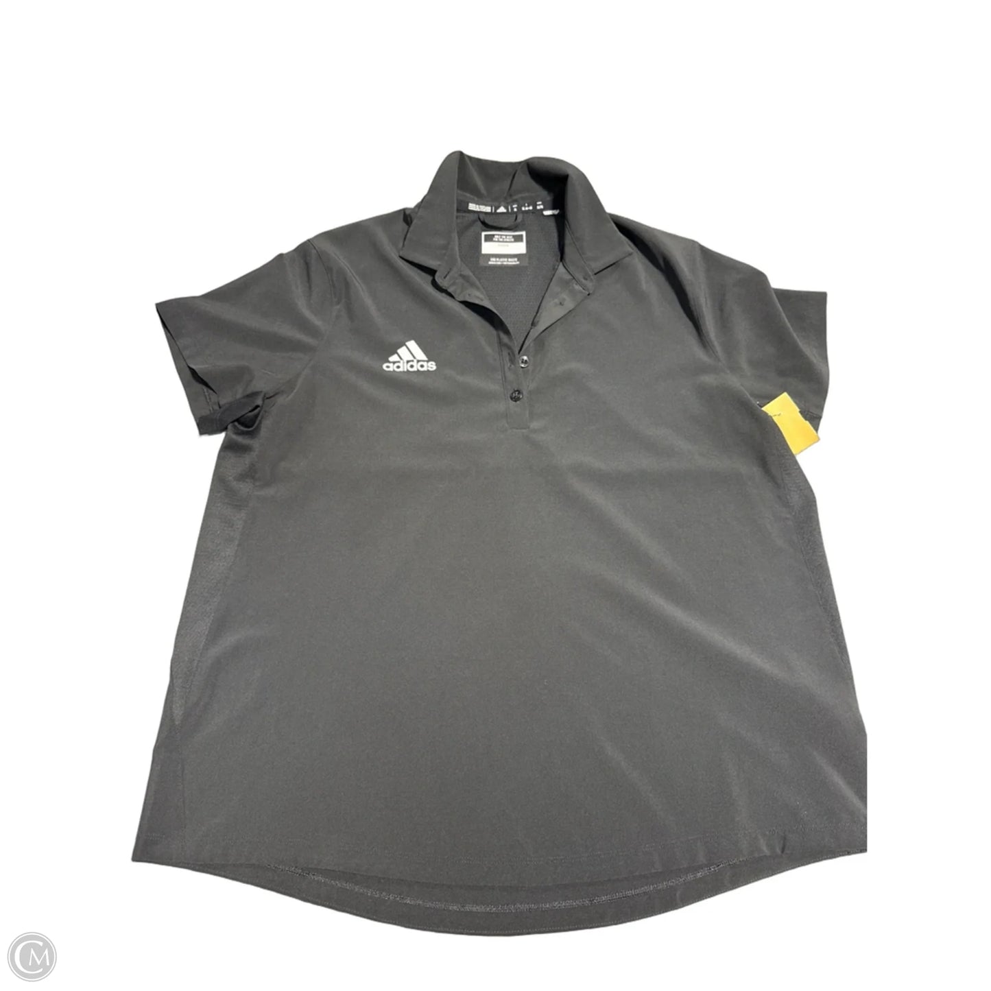 Athletic Top Short Sleeve By Adidas In Black, Size: Xl