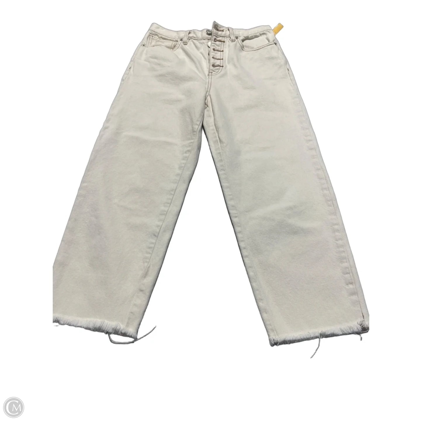 Jeans Straight By Free People In Cream, Size: 2