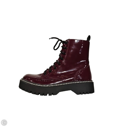 Boots Ankle Flats By Sincerely Jules In Maroon, Size: 8