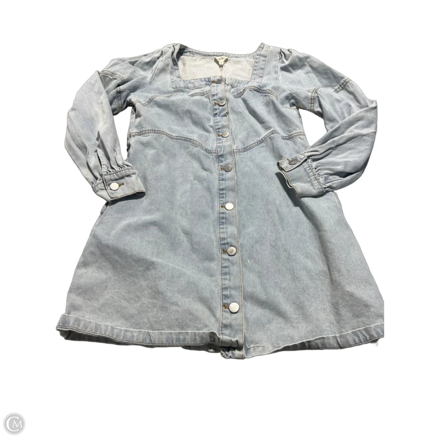 Dress Casual Short By Bibi In Blue Denim, Size: S