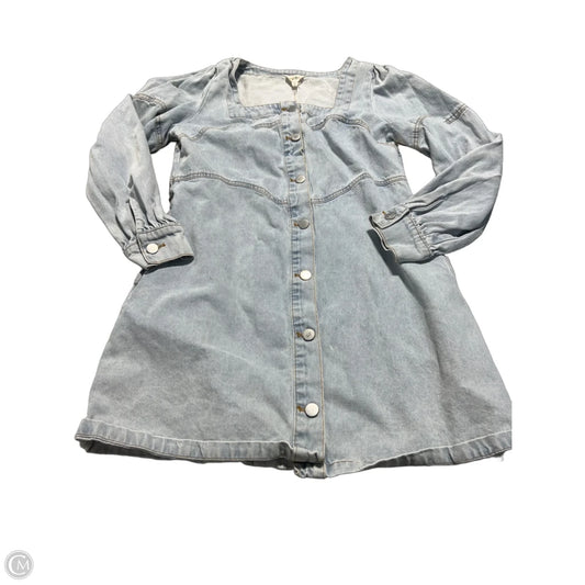 Dress Casual Short By Bibi In Blue Denim, Size: S