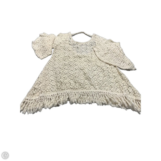 Top Long Sleeve By Cmc In Cream, Size: M