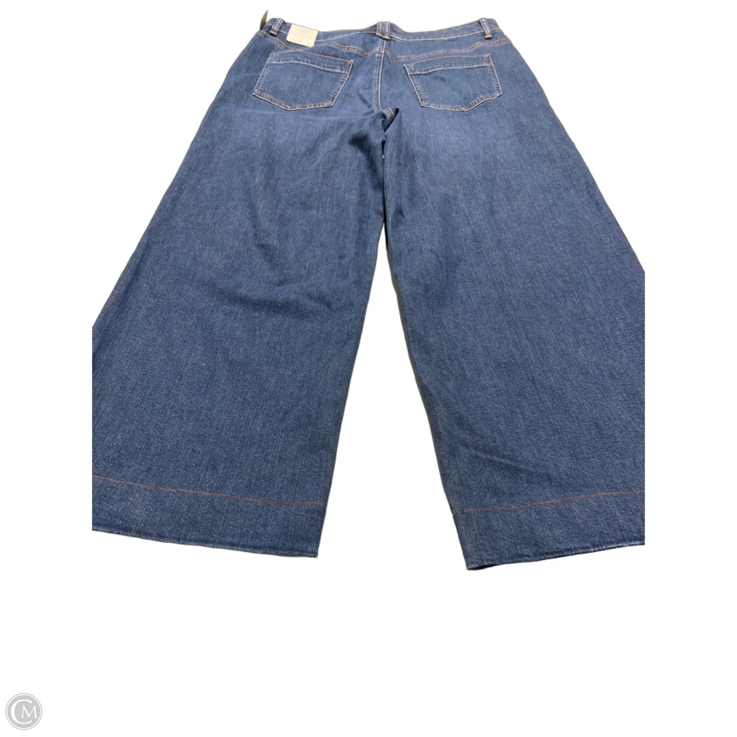 Jeans Wide Leg By Talbots In Blue Denim, Size: 16