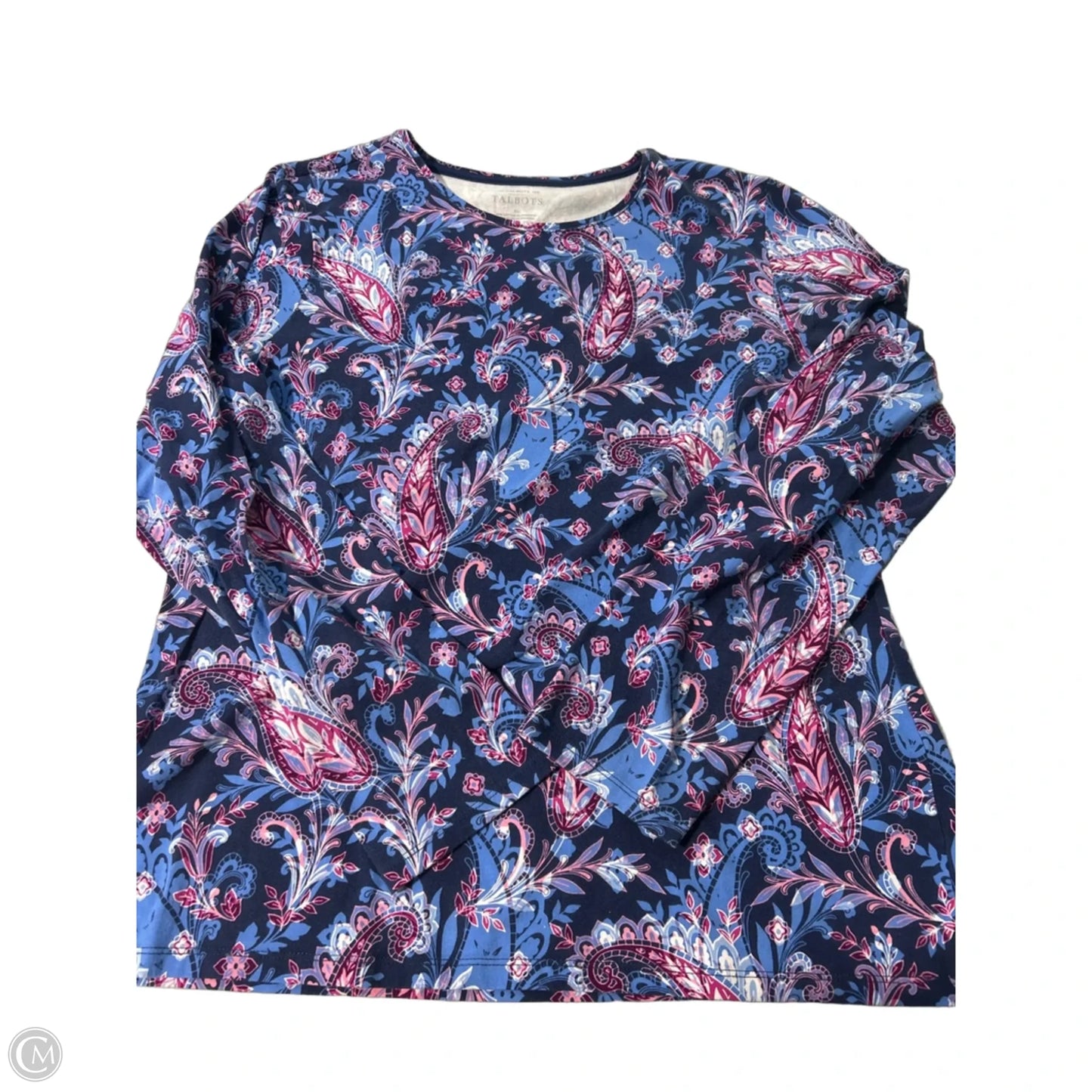 Top Long Sleeve By Talbots In Blue, Size: Xl