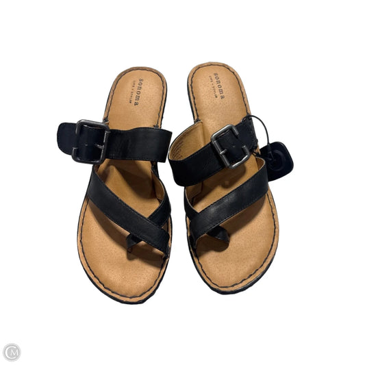 Sandals Flats By Sonoma In Black, Size: 9.5