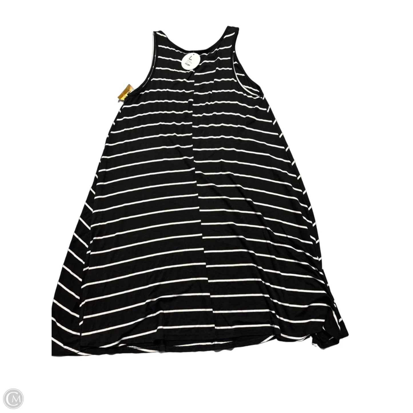 Dress Casual Midi By Bombom In Striped Pattern, Size: L