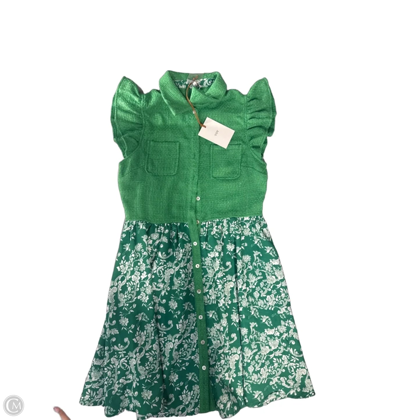 Dress Casual Short By Voy In Green, Size: S