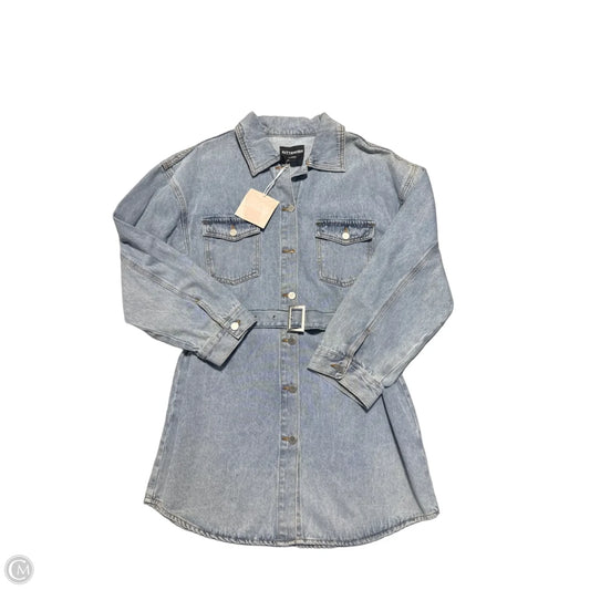 Dress Casual Short By Kittenish In Blue Denim, Size: Xl