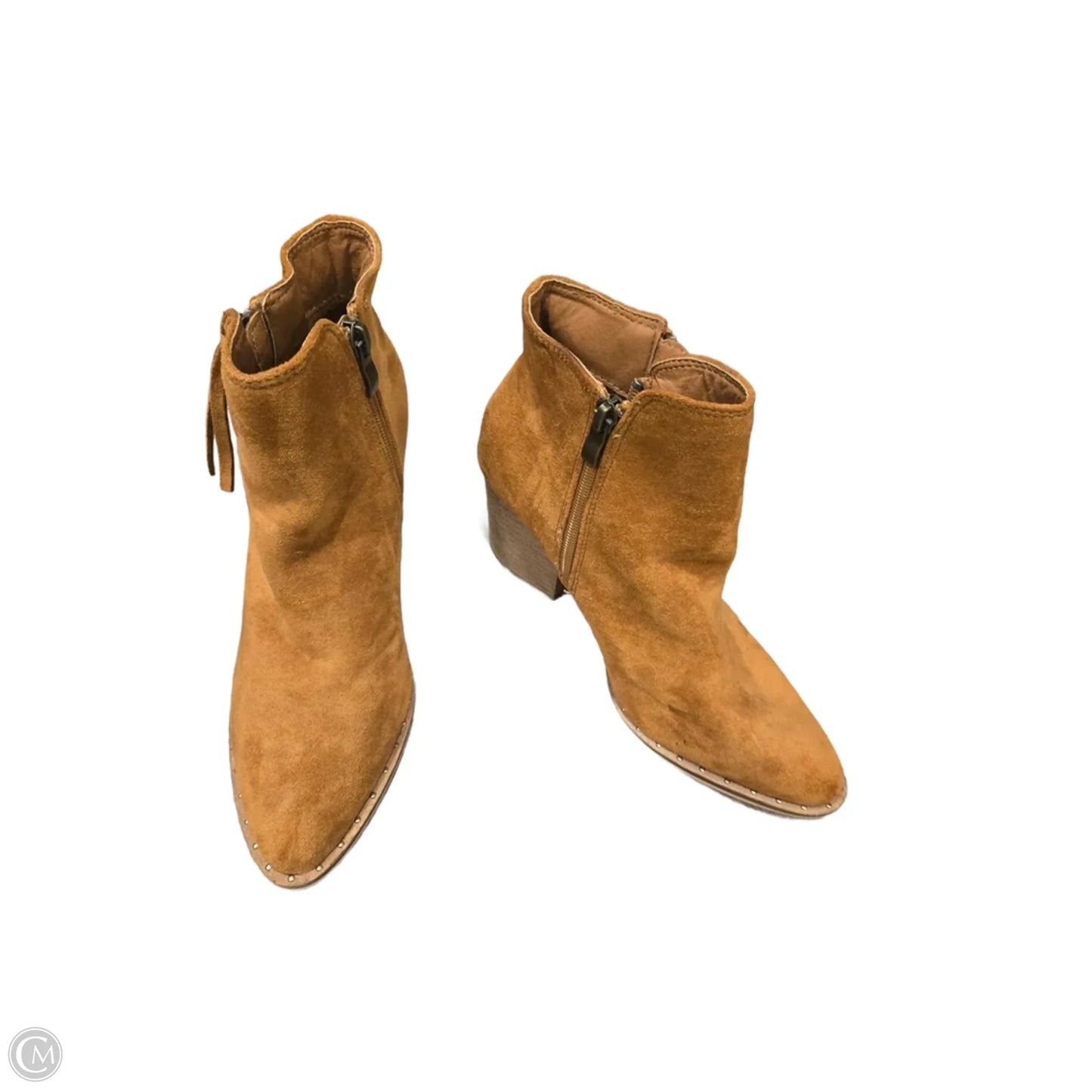 Boots Ankle Heels By Cma In Brown, Size: 6