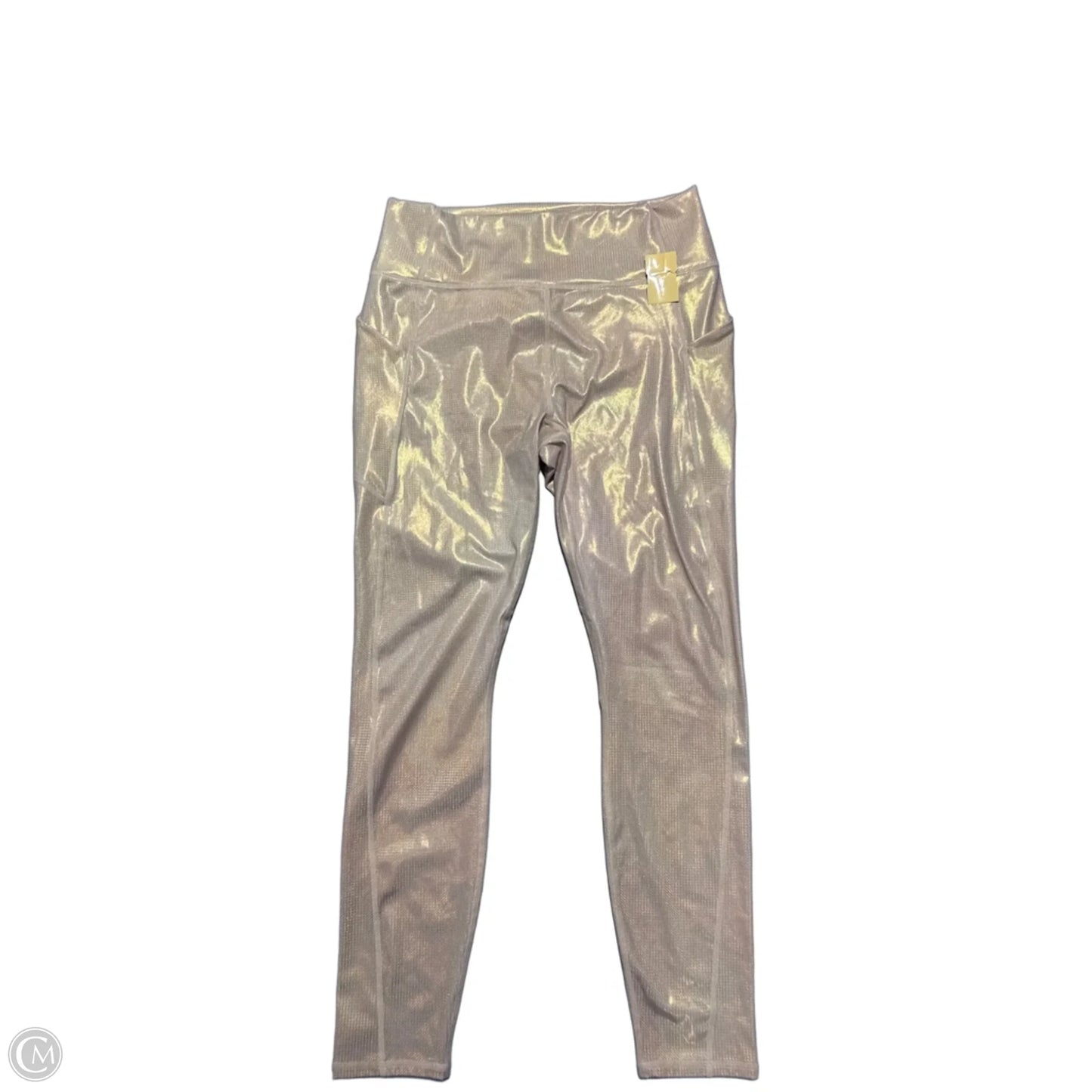 Athletic Leggings By Fabletics In Gold, Size: Xl