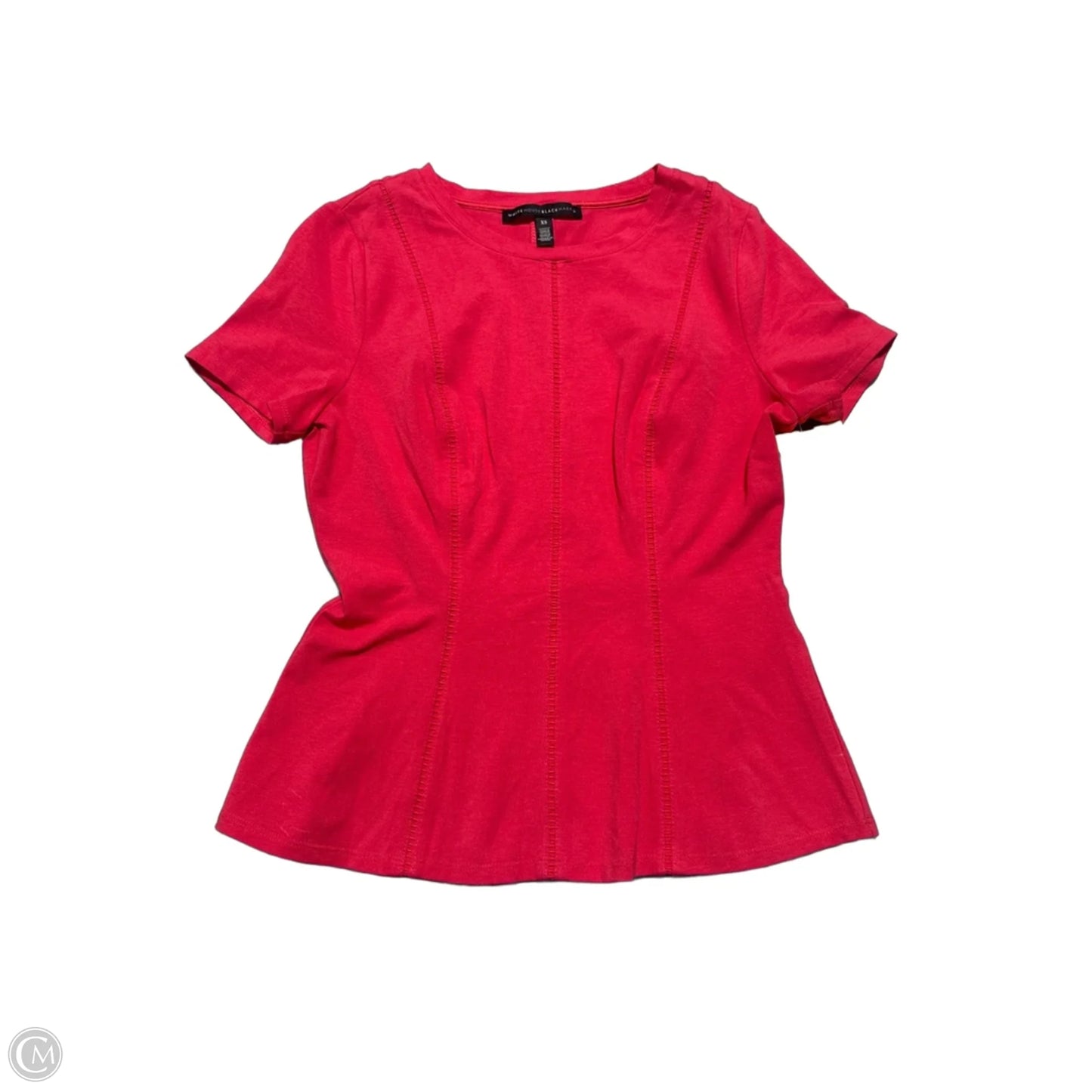 Top Short Sleeve By White House Black Market In Red, Size: Xs