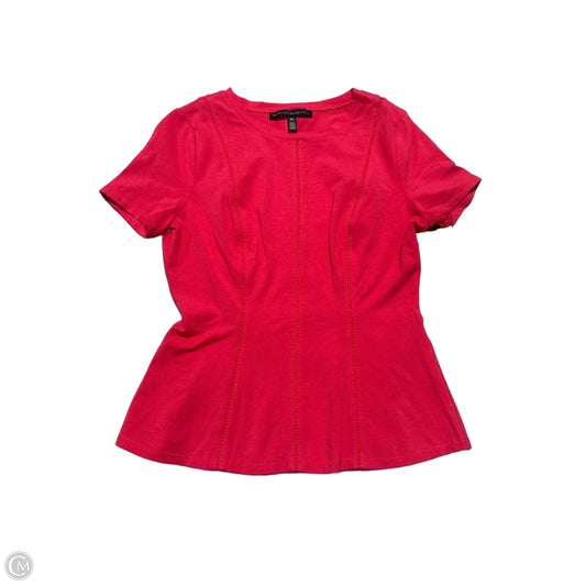 Top Short Sleeve By White House Black Market In Red, Size: Xs