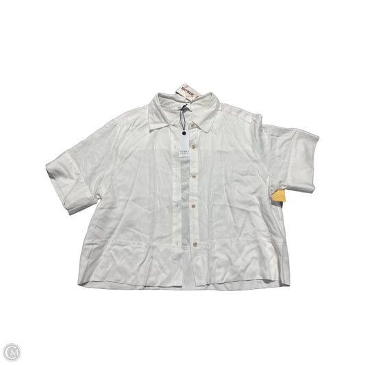 Top Short Sleeve By Rose And Olive In White, Size: L
