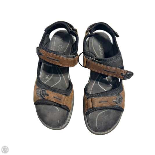 Sandals Flats By Ecco In Brown, Size: 9.5