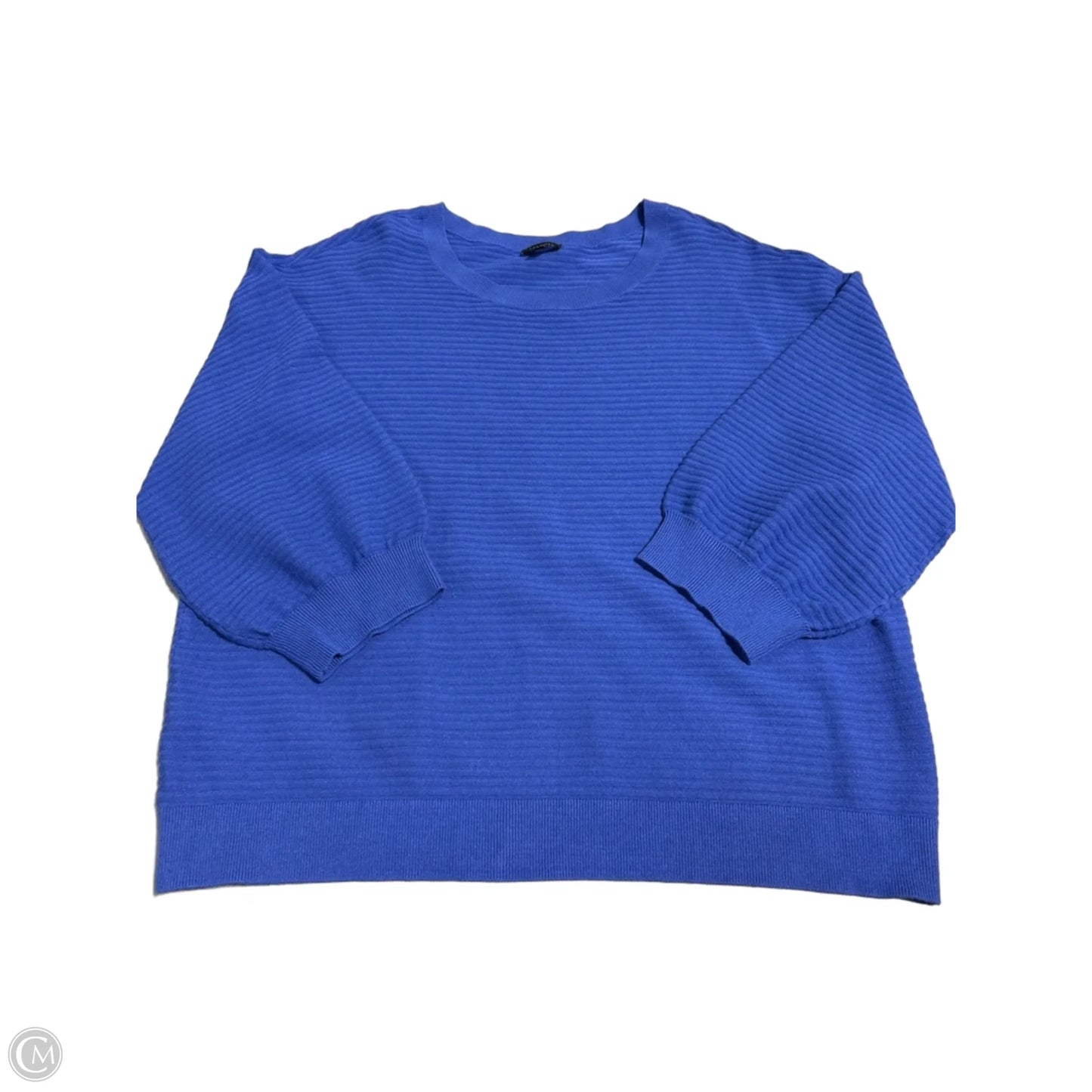 Top 3/4 Sleeve By Talbots In Blue, Size: Xl