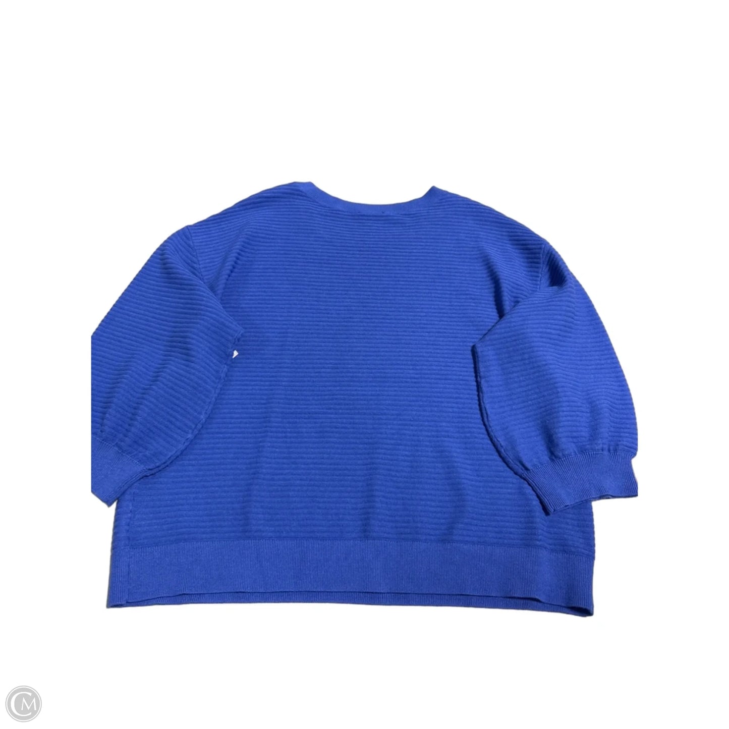 Top 3/4 Sleeve By Talbots In Blue, Size: Xl