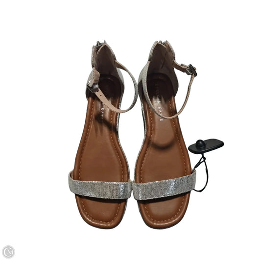 Sandals Flats By Kelly And Katie In Silver, Size: 8.5