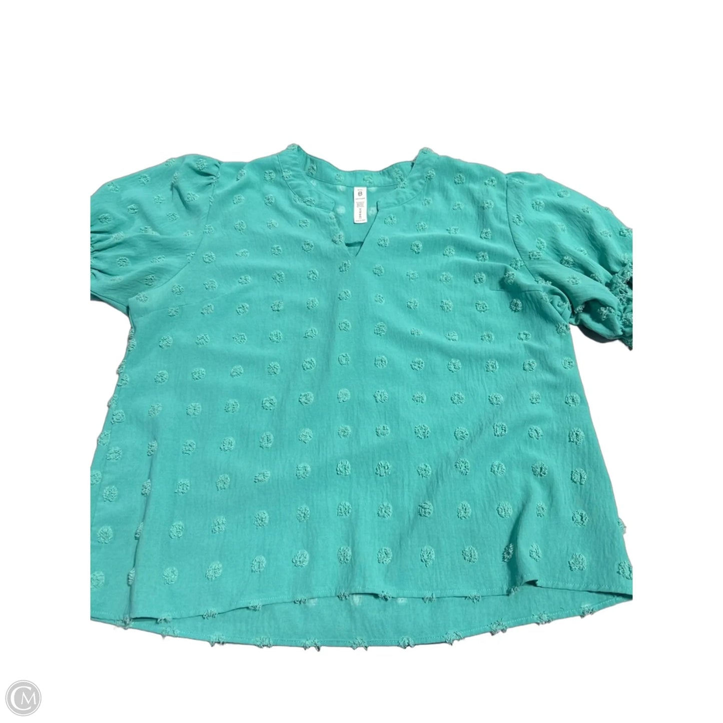Top Short Sleeve By Clothes Mentor In Teal, Size: Xxl