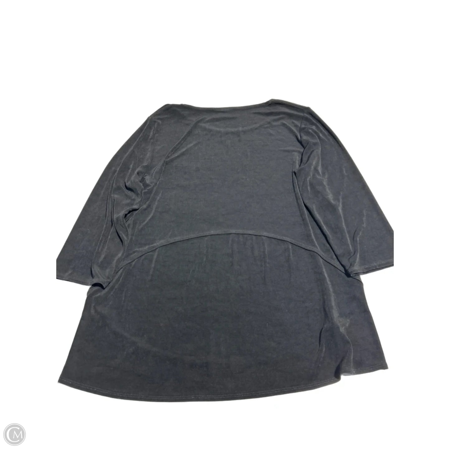Top 3/4 Sleeve By Chicos In Black, Size: L