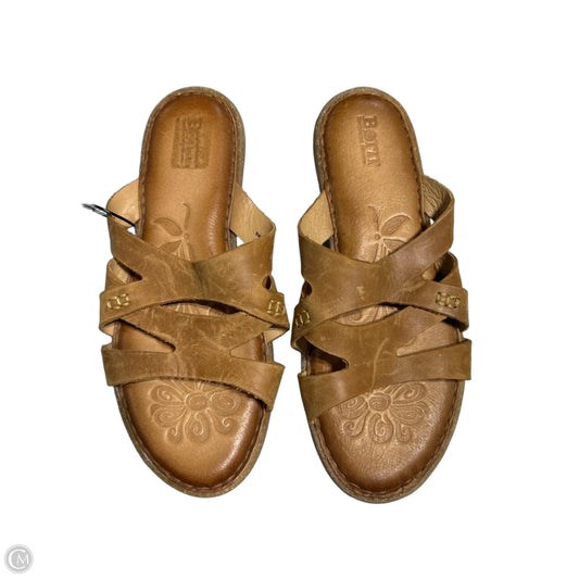 Sandals Flats By Born In Brown, Size: 9