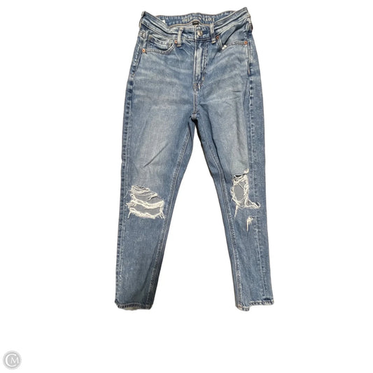 Jeans Straight By American Eagle In Blue Denim, Size: 2