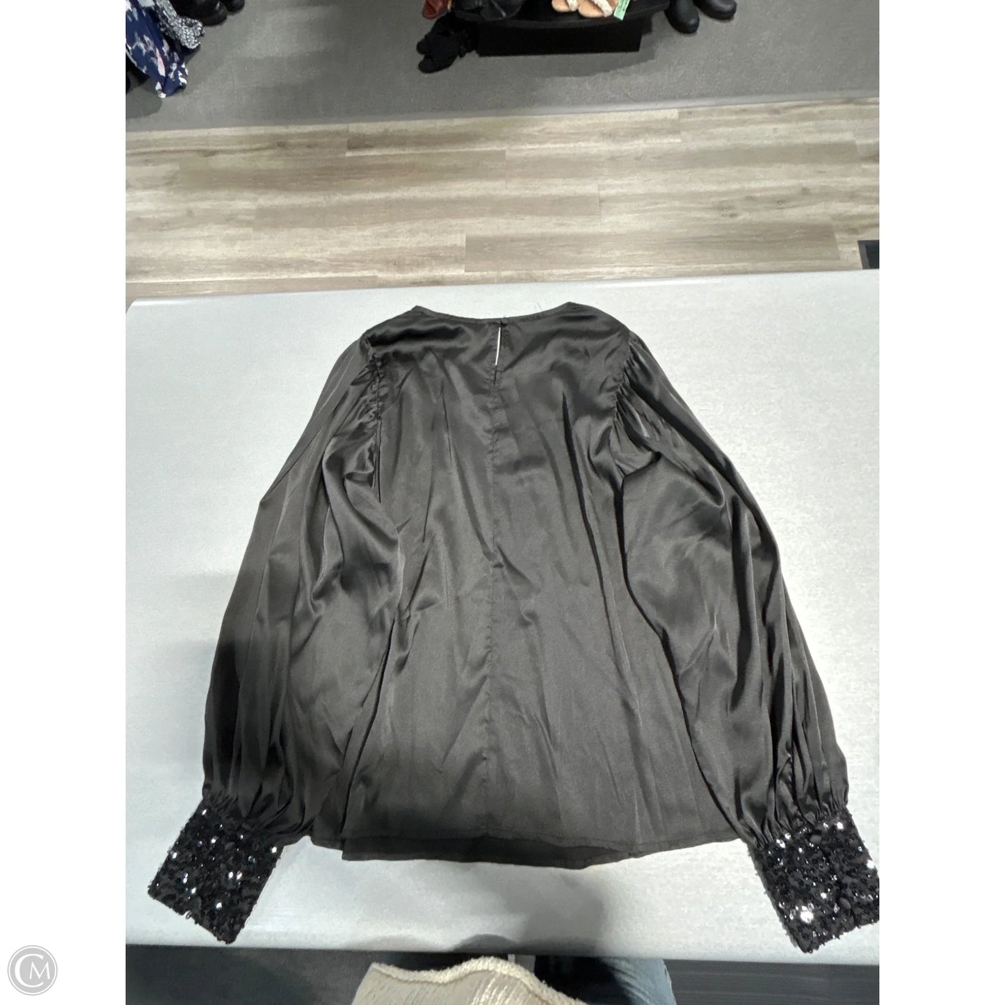 Blouse Long Sleeve By Cma In Black, Size: S