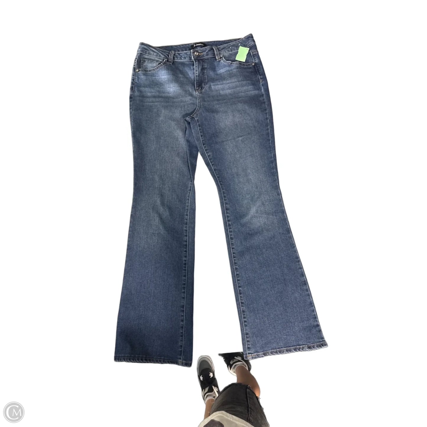 Jeans Straight By D Jeans In Blue Denim, Size: 12