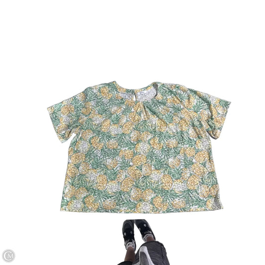 Top Short Sleeve By Cj Banks In Multi-colored, Size: 3x