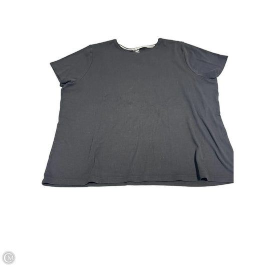 Top Short Sleeve Basic By Croft And Barrow In Black, Size: 3x
